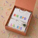 Big Bro Lil Sis - Rakhi Special - Premium Organic Oversized Cotton T-shirts - Pack of 2