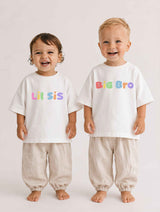 Big Bro Lil Sis - Rakhi Special - Premium Organic Oversized Cotton T-shirts - Pack of 2
