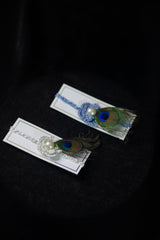 Floral Embellished Peacock Feather Kids Handmade Rakhi