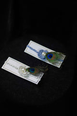 Floral Embellished Peacock Feather Kids Handmade Rakhi