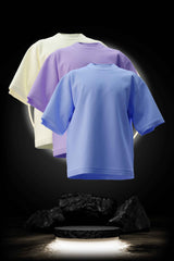 Retro Pop - Pack of 3 - Premium French Terry Cotton Oversized T-shirts