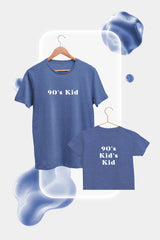 90's Kids - Premium Organic Cotton T-shirts - Pack of 2 - Blue