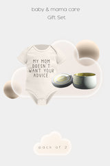 Advices - Baby & Mama Care Gift Set - Short Sleeve Rompers & Luxury Scented Candle