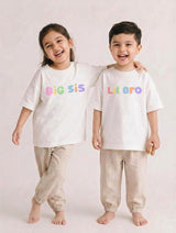 Big Sis Lil Bro - Rakhi Special - Premium Organic  Oversized Cotton T-shirts - Pack of 2