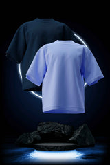 Blues - Pack of 2 - Premium French Terry Cotton Oversized T-shirts