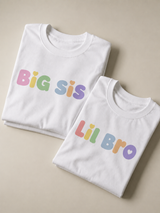 Big Sis Lil Bro - Rakhi Special - Premium Organic  Oversized Cotton T-shirts - Pack of 2