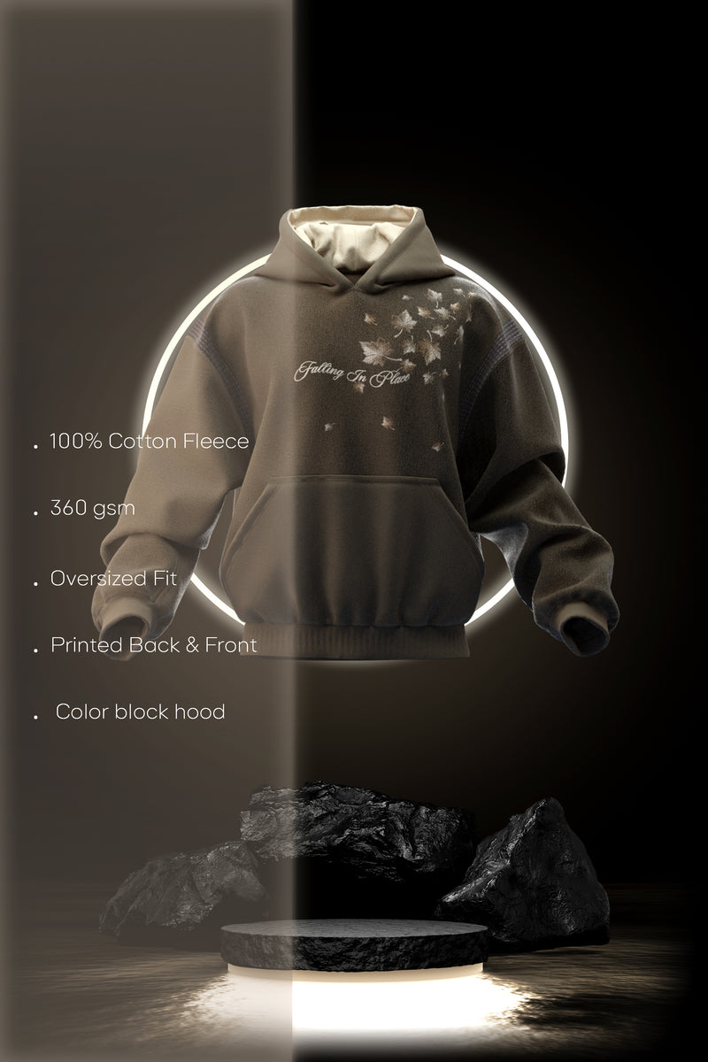 Falling In Place - Oversized Hoodie - Premium Organic Cotton Fleece