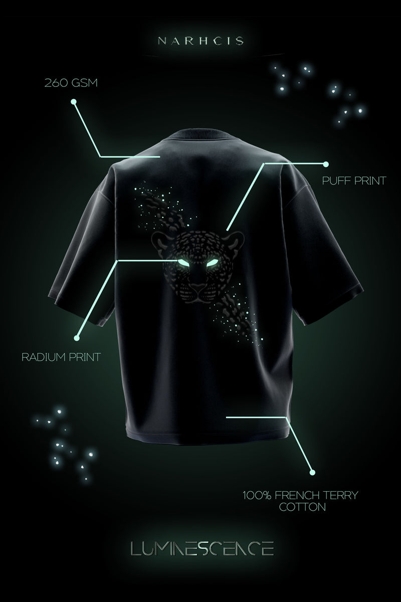 Panther - Luminescent Premium Oversized French Terry Cotton T-shirt