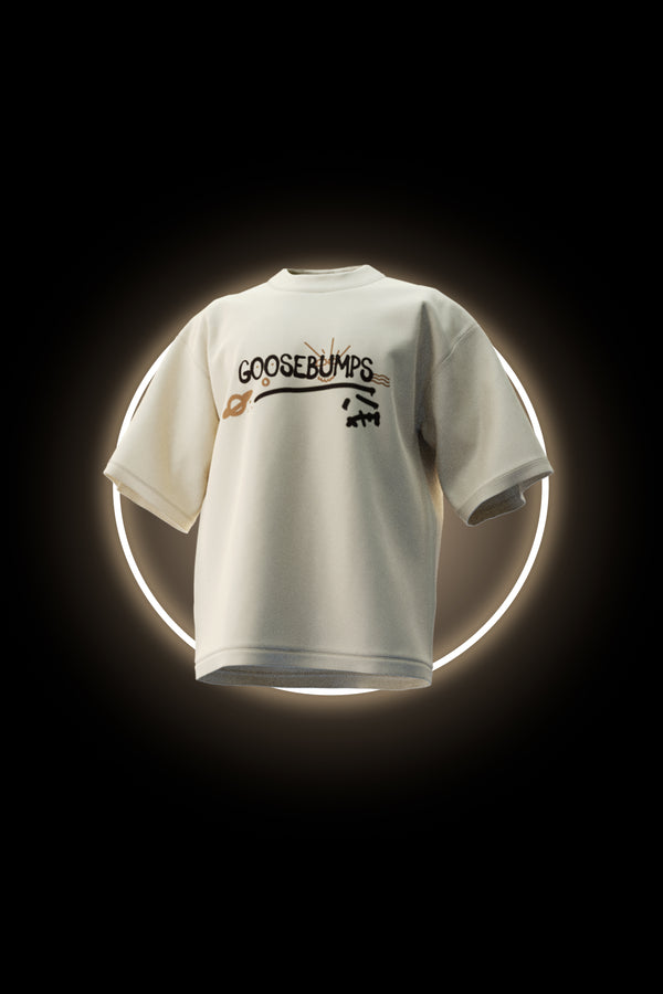 Goosebumps -  Premium Oversized French Terry Cotton T-shirt - Travis Scott Merch