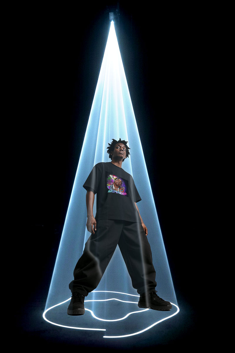 Highest In The Room -  Premium Oversized French Terry Cotton T-shirt - Travis Scott Merch