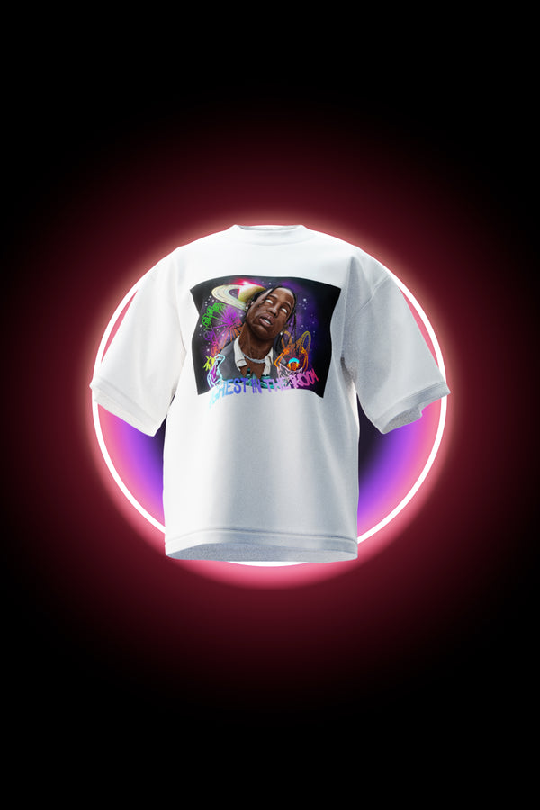 Highest In The Room -  Premium Oversized French Terry Cotton T-shirt - Travis Scott Merch