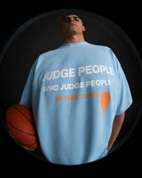 I Judge People - Premium French Terry Cotton Oversized T-shirt