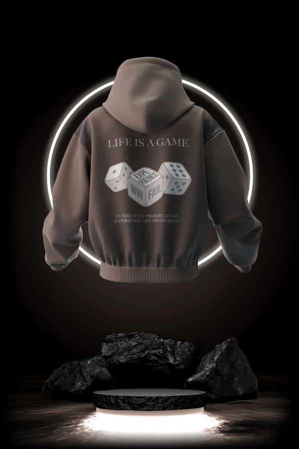 Life Is A Game - Oversized Hoodie - Premium Organic Cotton Fleece