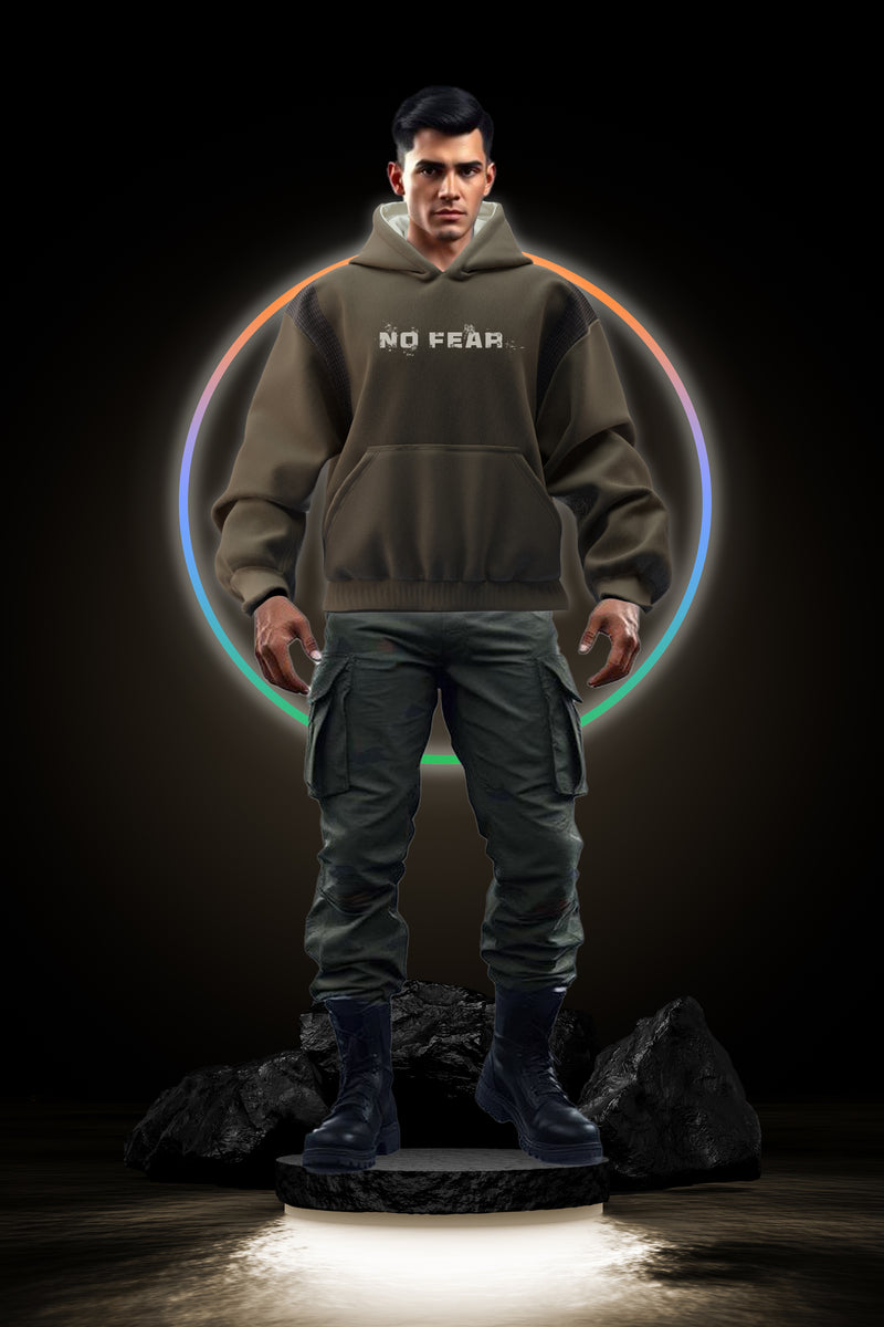 No Fear - IAF Tribute - Oversized Hoodie - Premium Organic Cotton Fleece
