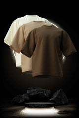 Nudes - Pack of 3 - Premium French Terry Cotton Oversized T-shirts