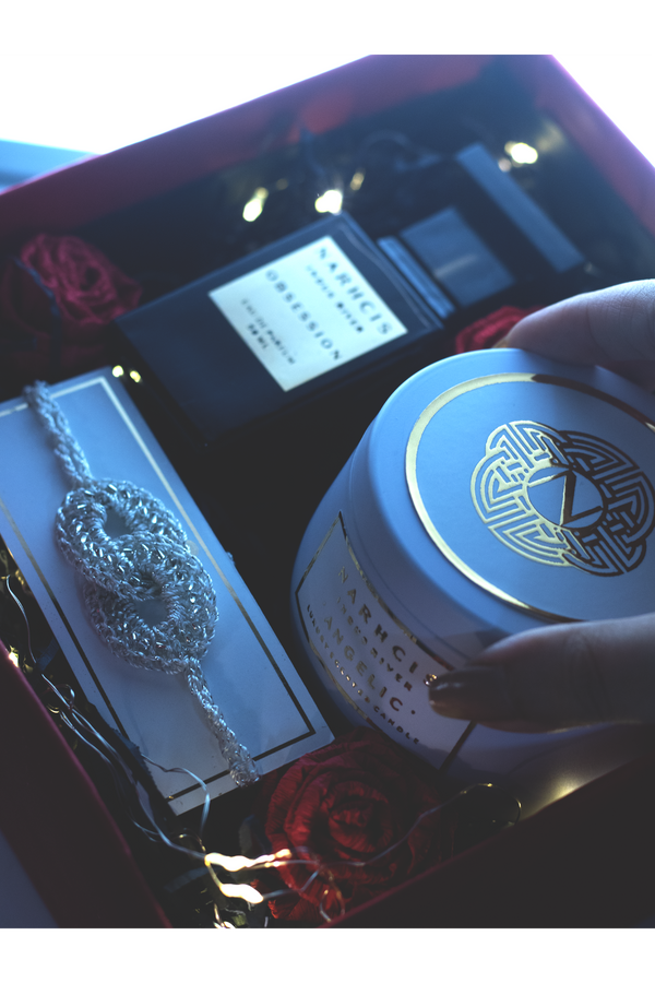 Infinity Rakhi Gift box - For Him - Luxury Perfume & Candle Gift Hamper