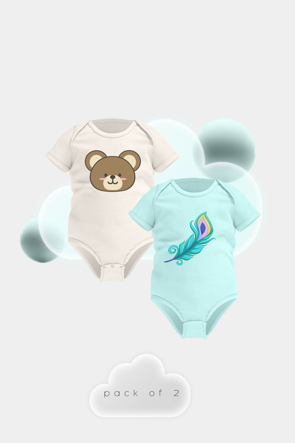 Furry Dreams - Short Sleeve Rompers - Pack of 2