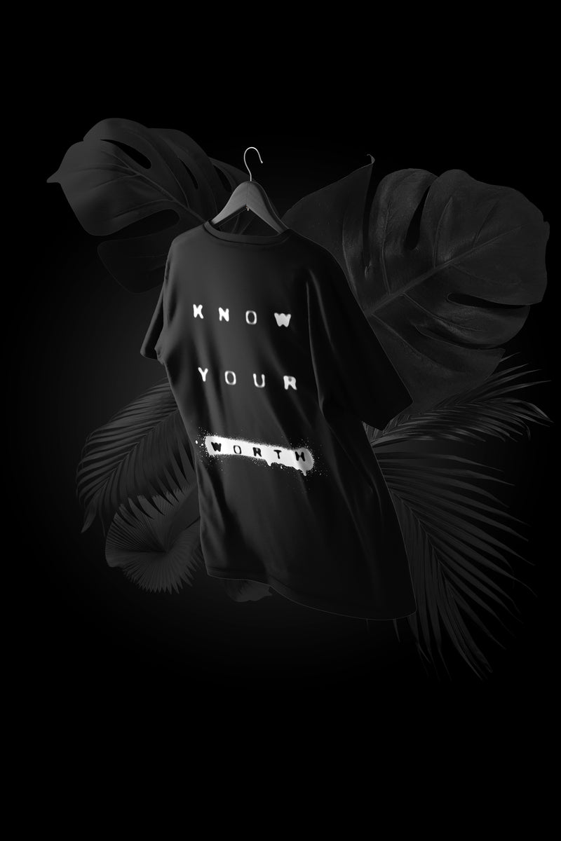 Know Your Worth - Premium Oversized French Terry Cotton T-shirt