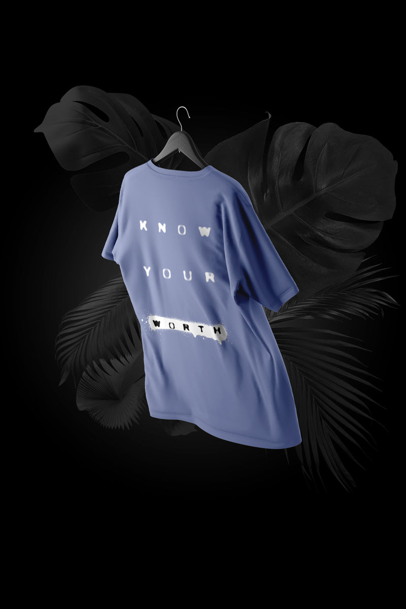 Know Your Worth - Premium Oversized French Terry Cotton T-shirt