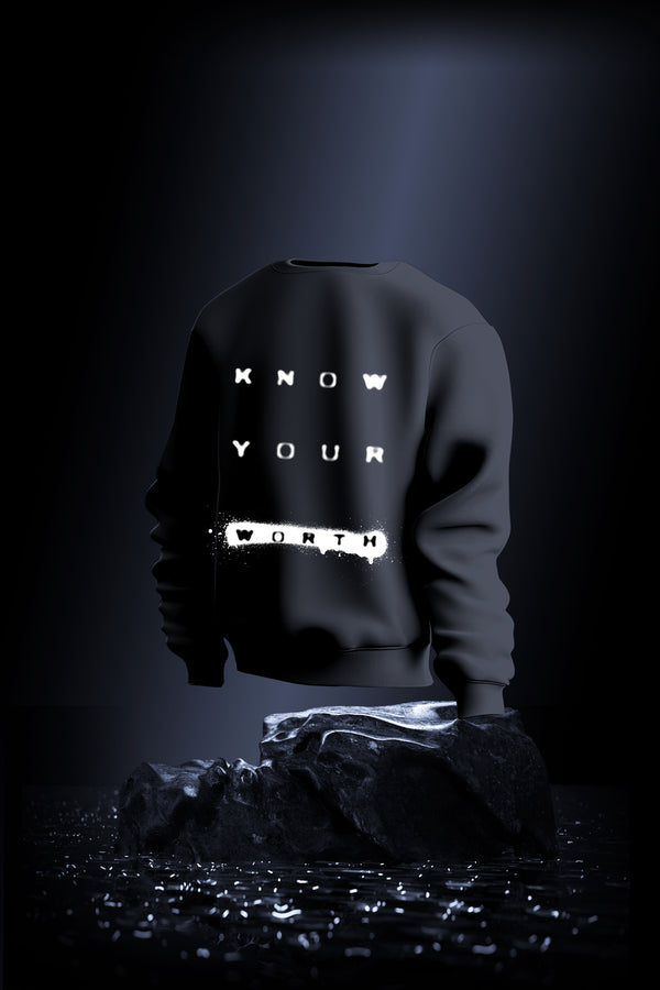 Know Your Worth - Oversized Premium Organic Cotton Sweatshirt